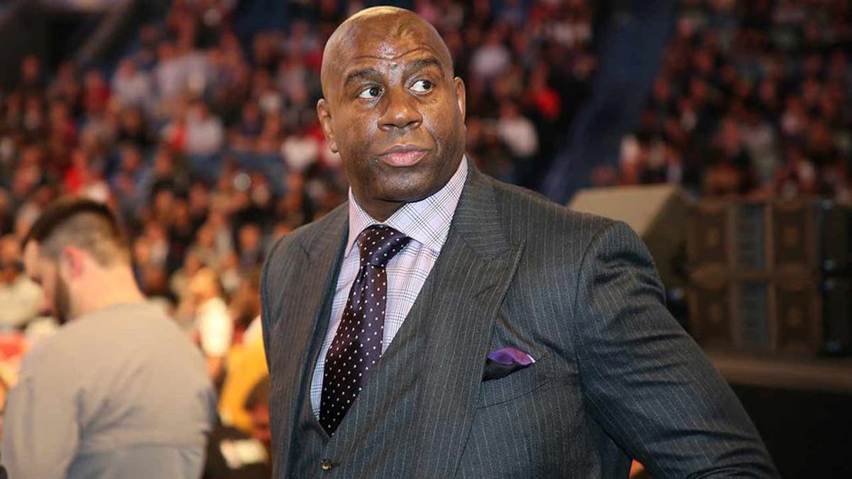 Former Los Angeles Lakers president of basketball operations Magic Johnson.