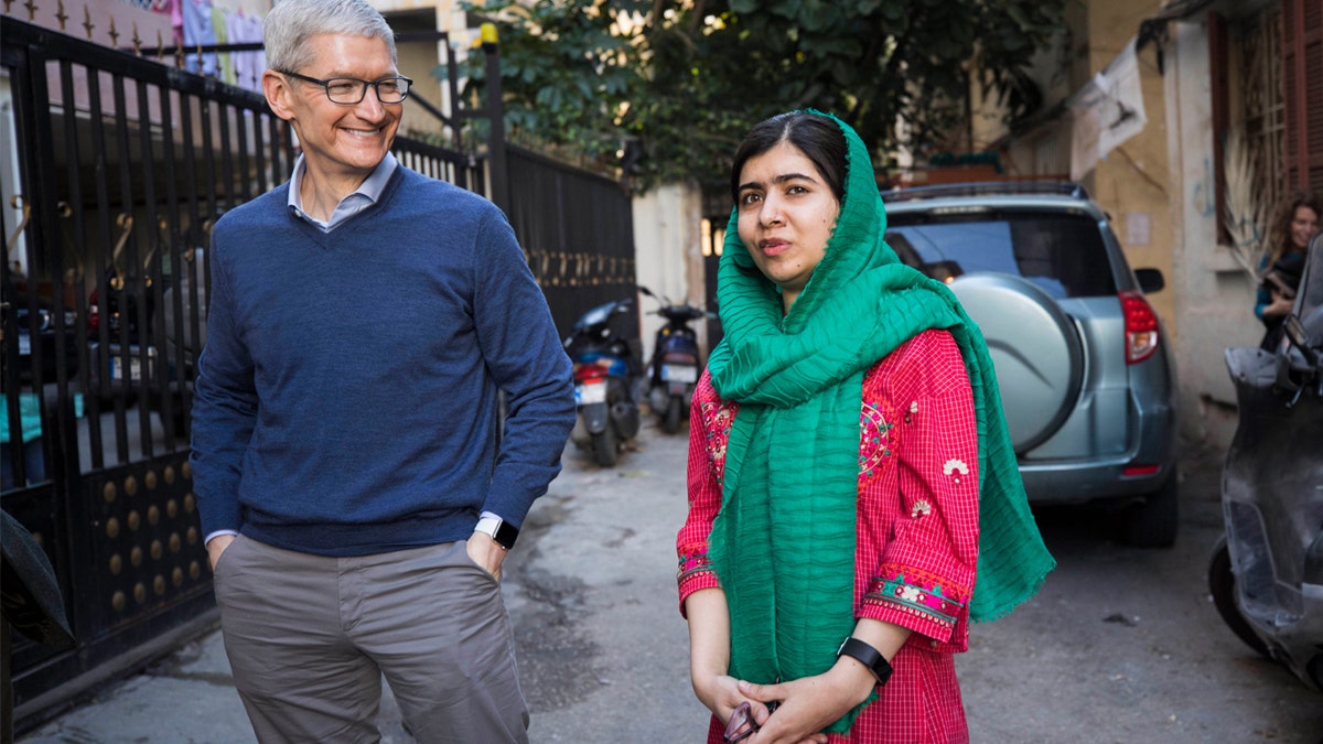 malala and tim cook