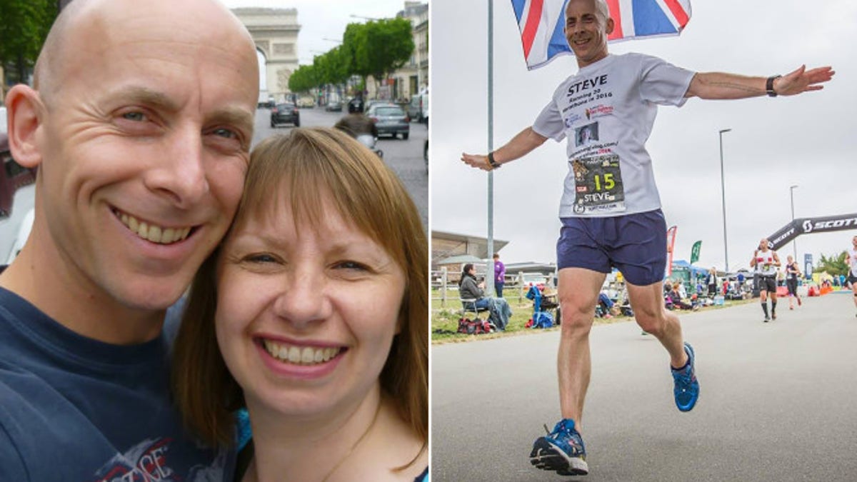 marathon runner in wife honor cancer facebook