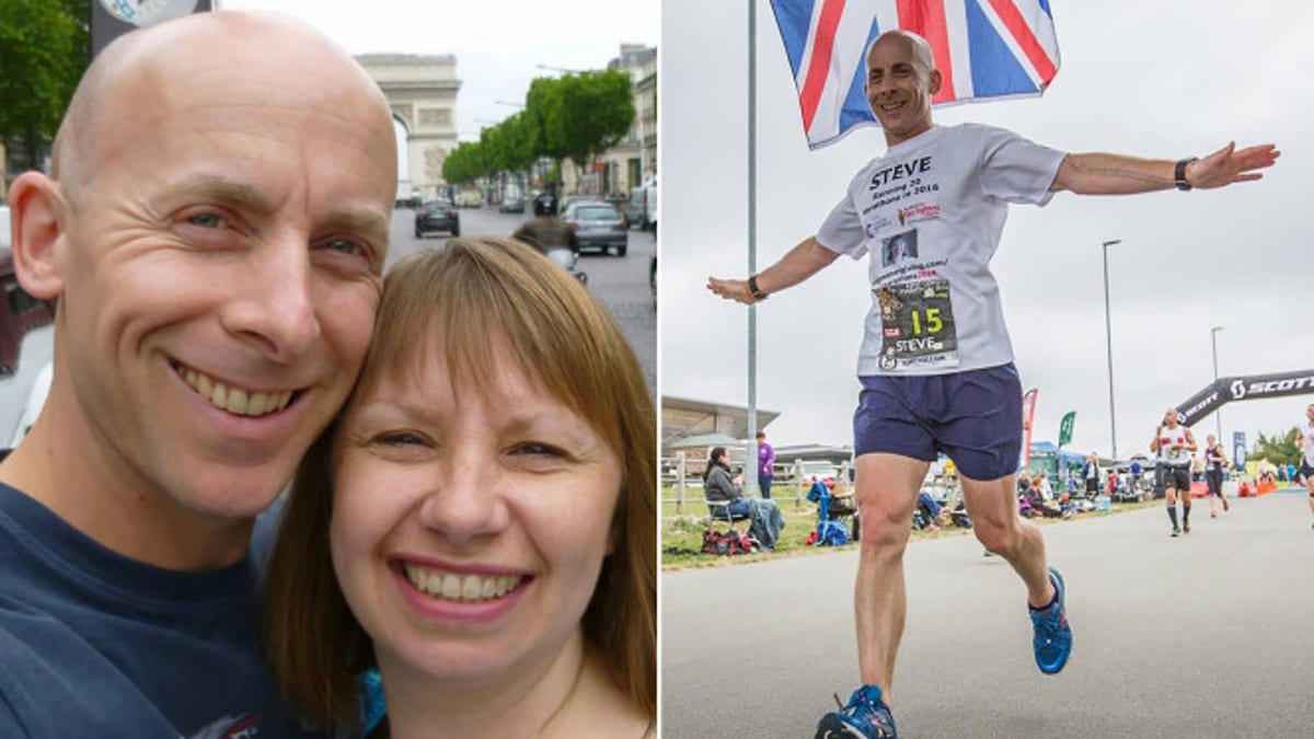 marathon runner in wife honor cancer facebook