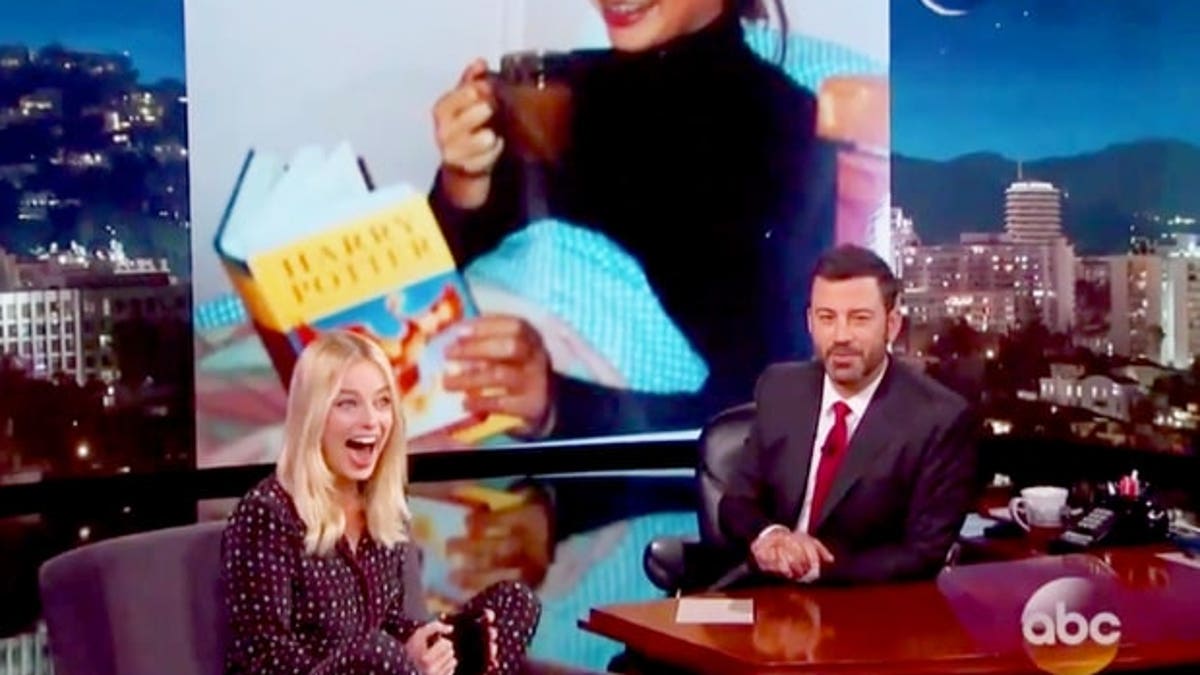 Margot Robbie Jimmy Kimmel Hollywood Life handout