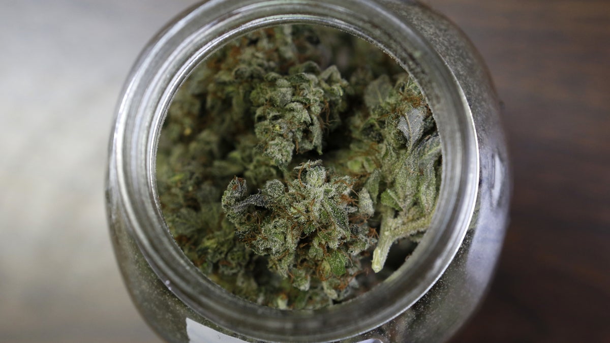 Jar of marijuana