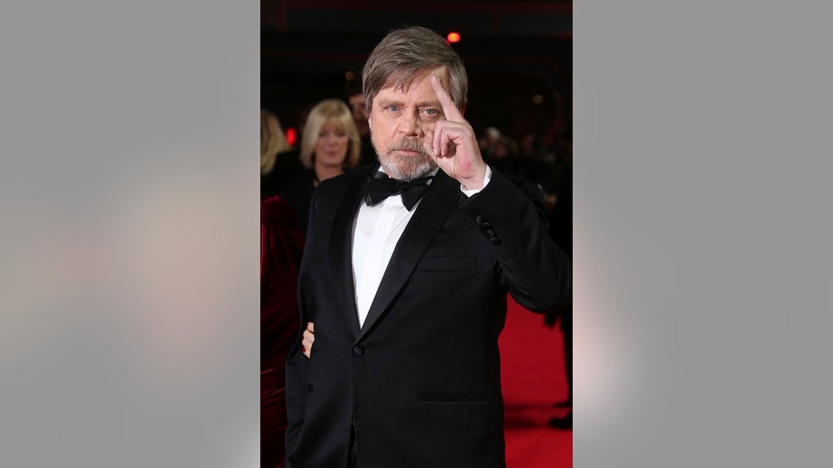 Actor Mark Hamill poses for photographers upon arrival at the premiere of the film 'Star Wars: The Last Jedi' in London, Tuesday, Dec. 12th, 2017. (Photo by Joel C Ryan/Invision/AP)