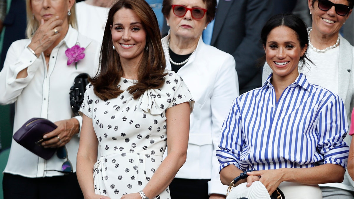 Meghan Markle (right) had been spotted watching Serena Williams at Wimbledon.