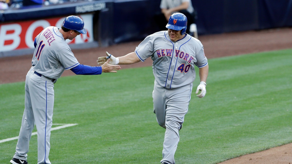 New York Mets pitcher Bartolo Colon hits first homer at 42 years