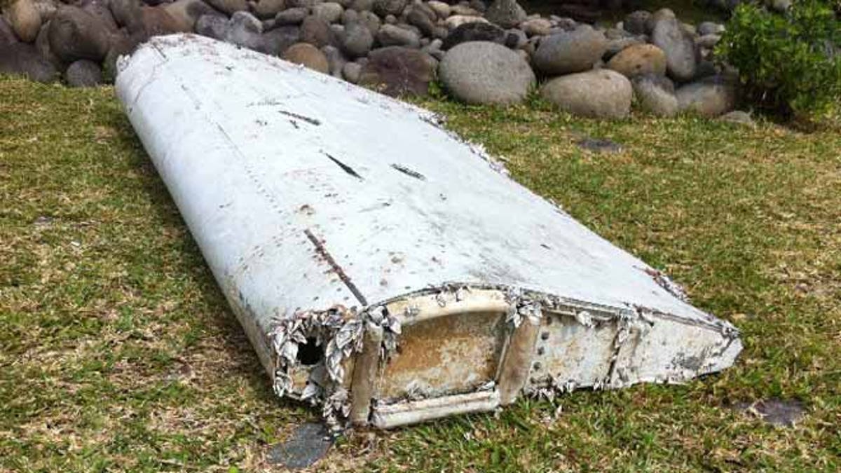 A piece of plane debris washed up on an island in the Indian Ocean.