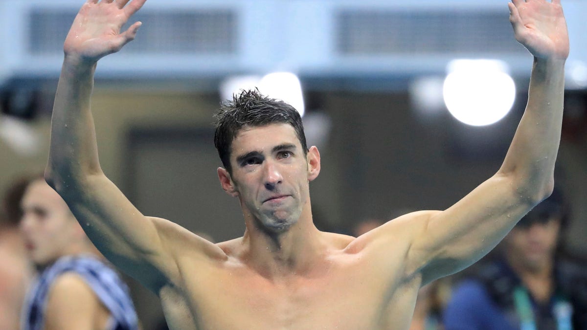 2016 Rio Olympics - Swimming - Final - Men's 4 x 100m Medley Relay Final - Olympic Aquatics Stadium - Rio de Janeiro, Brazil - 13/08/2016. Michael Phelps (USA) of USA reacts.  REUTERS/Dominic Ebenbichler  FOR EDITORIAL USE ONLY. NOT FOR SALE FOR MARKETING OR ADVERTISING CAMPAIGNS.   - RTX2KNLE