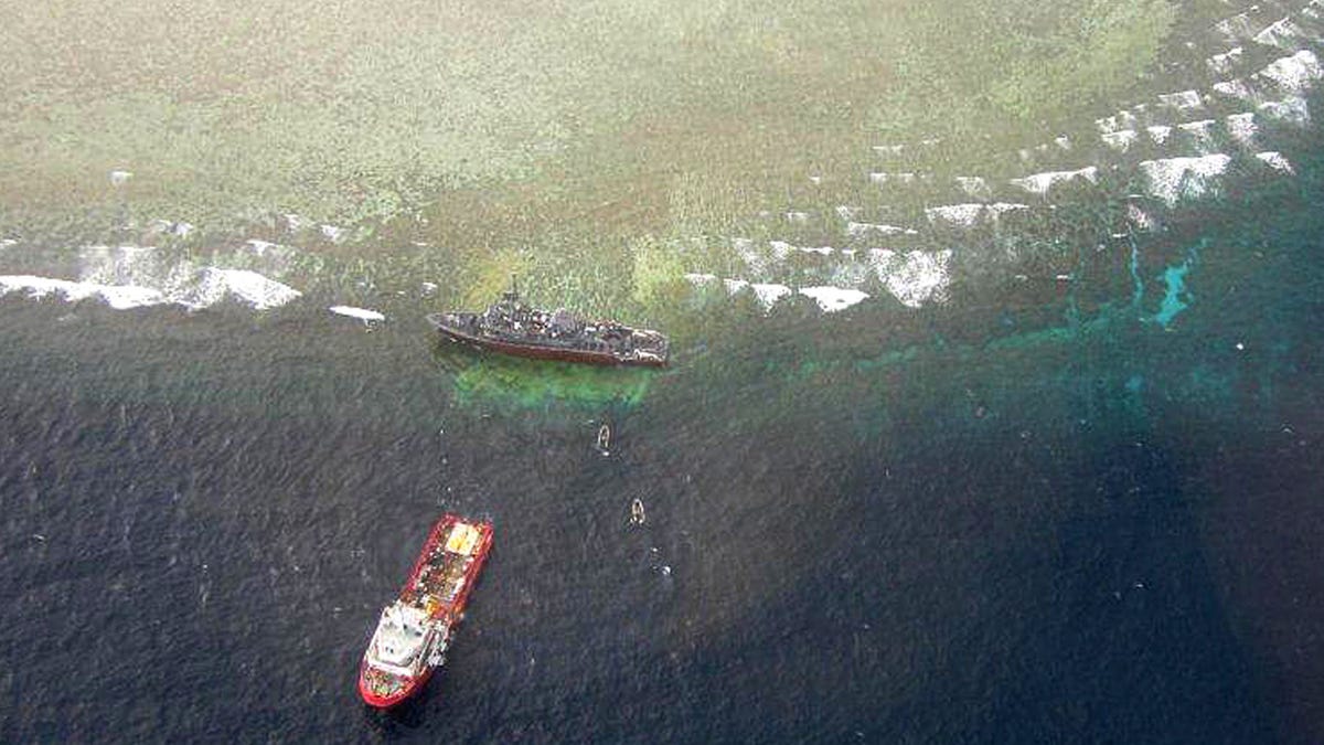 Philippines US Ship Aground