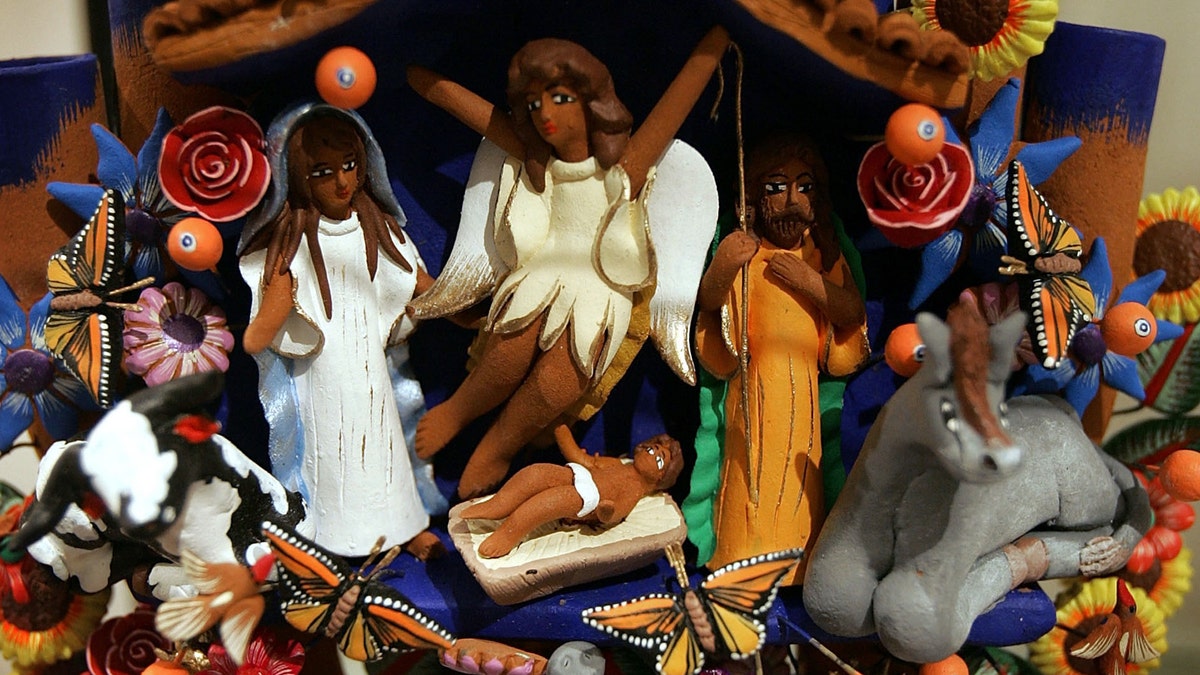WASHINGTON - DECEMBER 9: A nativity scene from Mexico is displayed during a "Joy to the World" exhibit December 9, 2004 in Washington, DC. More than 150 nativity scenes from around the world will be displayed during the fourth annual international creche exhibit running through January 10, 2004. (Photo by Joe Raedle/Getty Images)