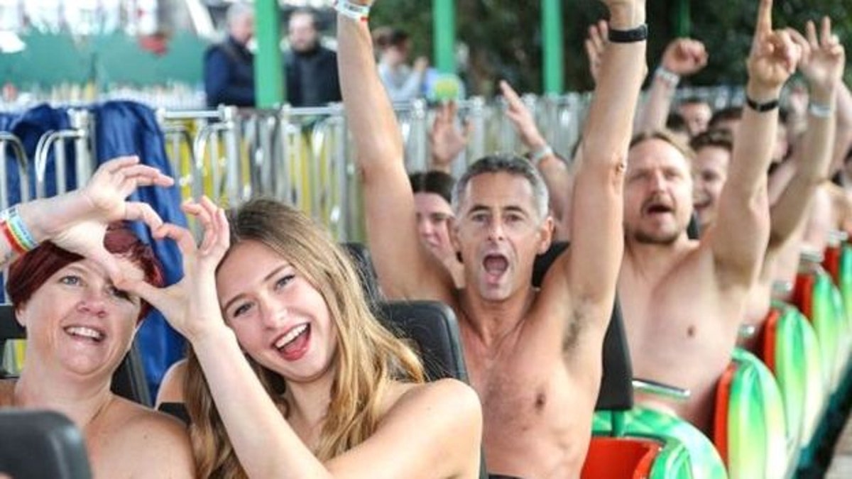 Thrillseekers strip naked for roller coaster record Fox News