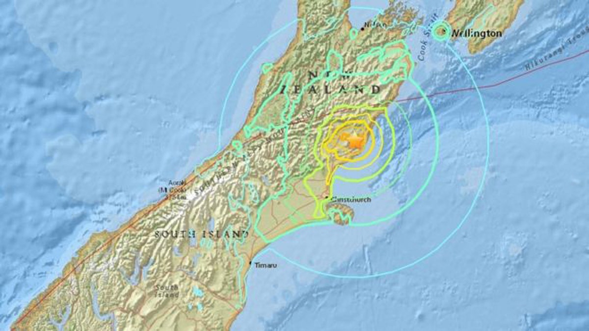 NZ quake map