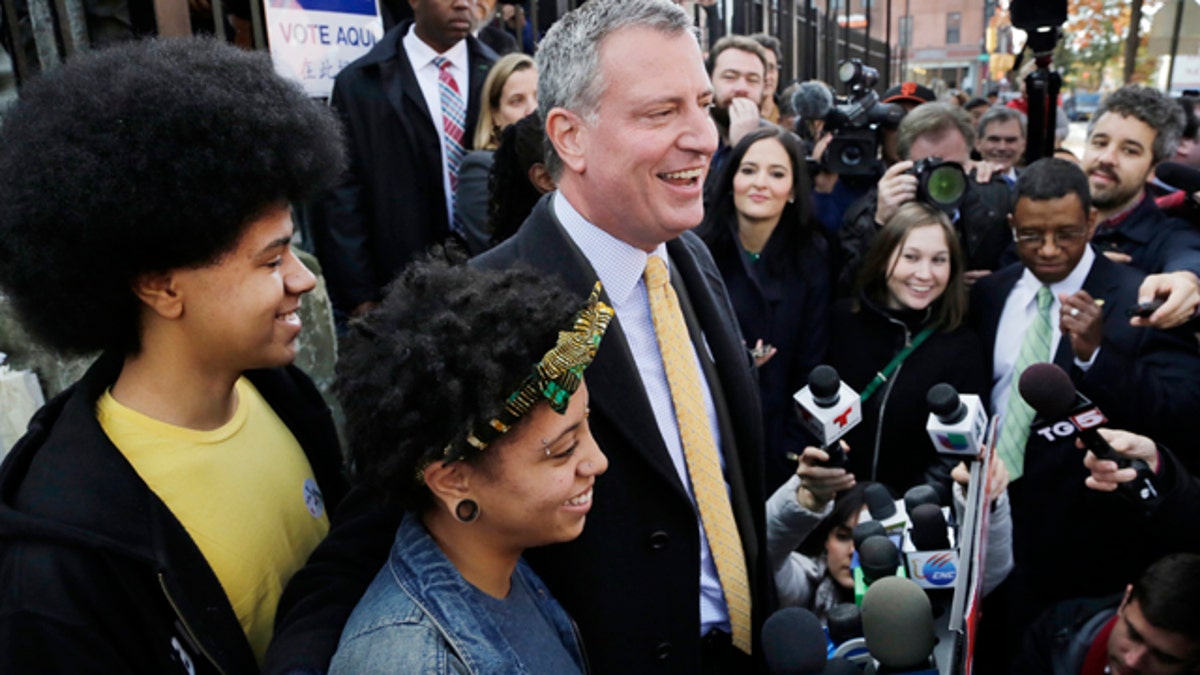 APTOPIX NYC Mayor de Blasio