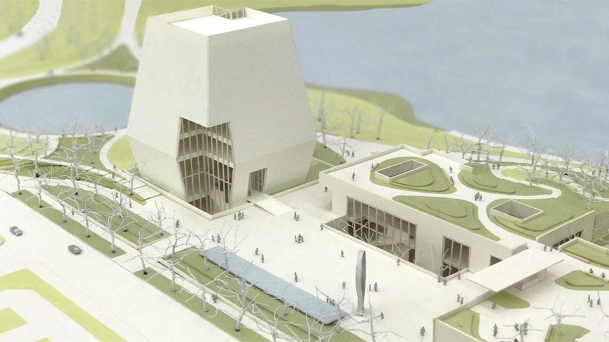 This view of the Obama Presidential Center designs shows the museum, forum and library.
