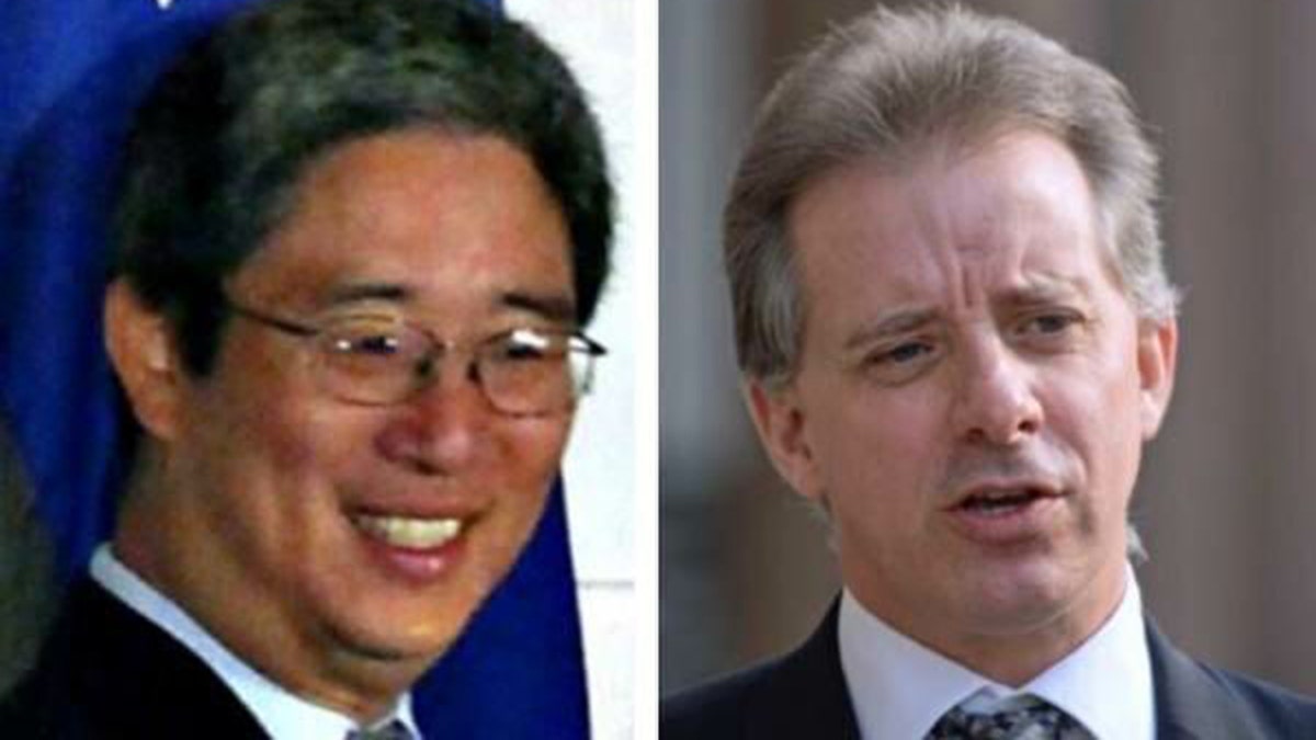 Senior Justice Department official Bruce Ohr, left, continued to communicate with former British spy Christopher Steele, right, even after the FBI cut ties with him.