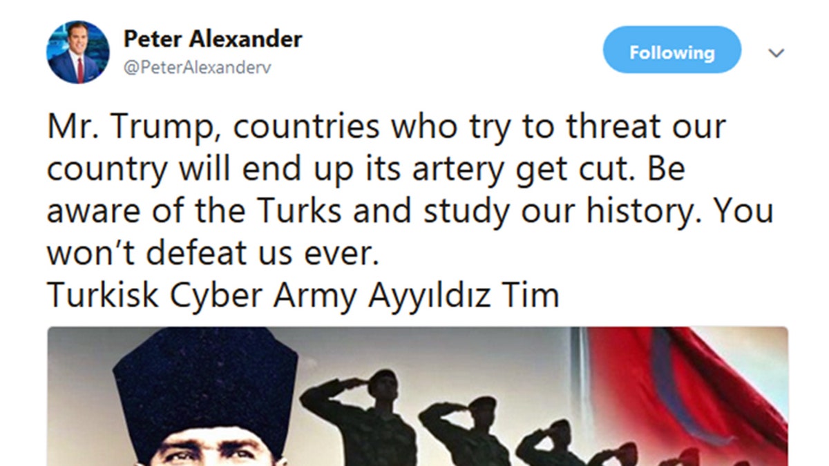New Alexander tweet