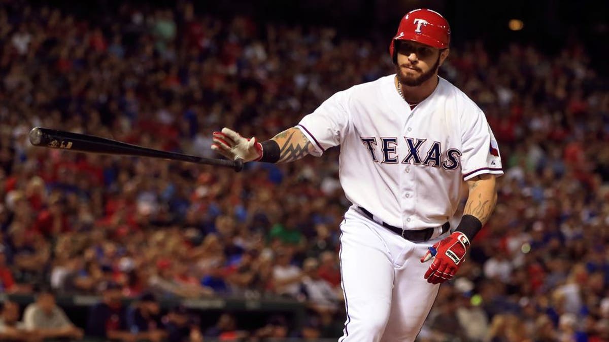 May 29, 2015; Arlington, TX, USA; Texas Rangers left fielder Josh Hamilton (32) walks during the game against the Boston Red Sox at Globe Life Park in Arlington. Mandatory Credit: Kevin Jairaj-USA TODAY Sports