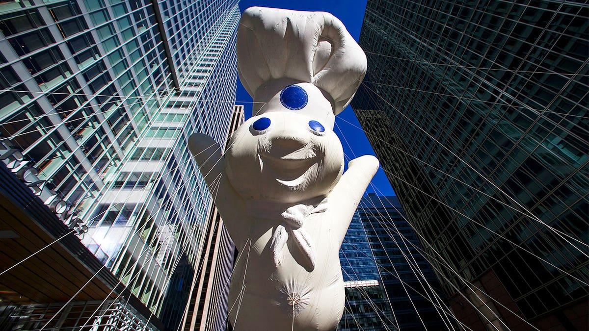 Pillsbury hotsell Doughboy Statue Holding a Tray 16