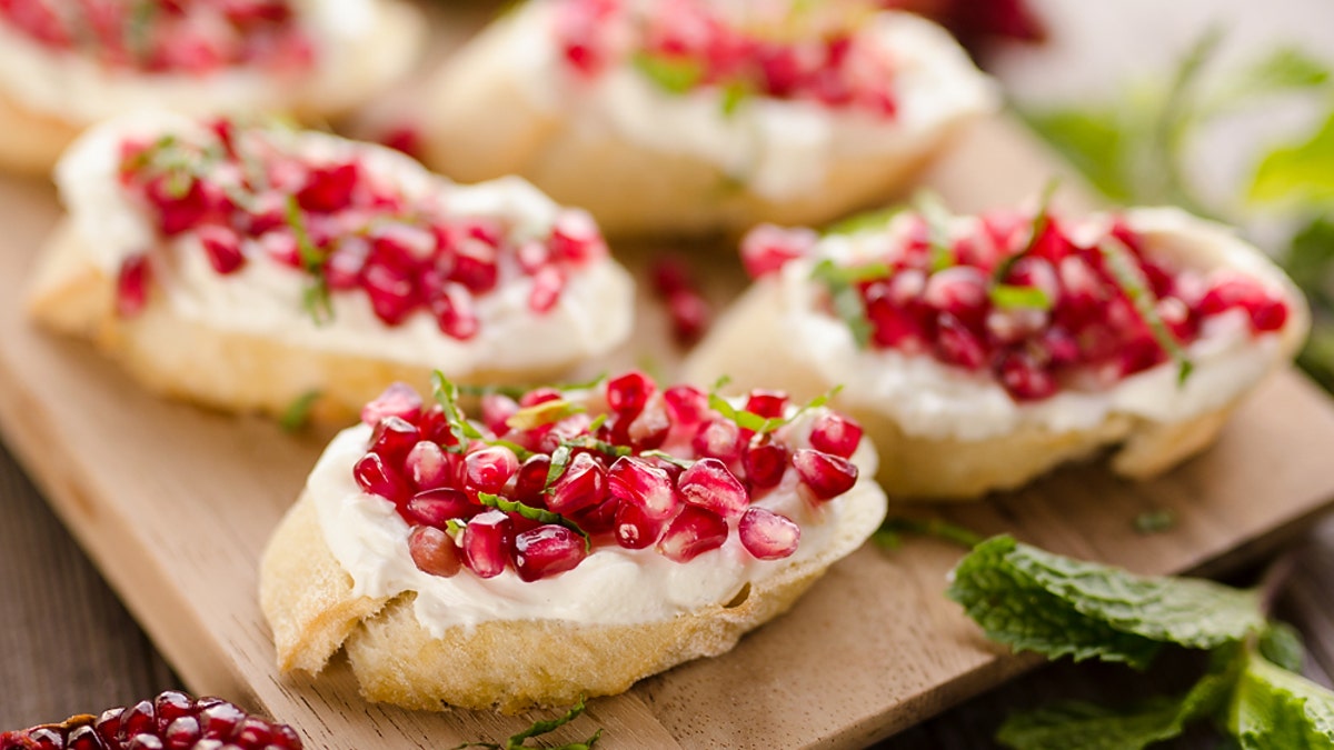 pomegranate crostini 1 Creative Bite