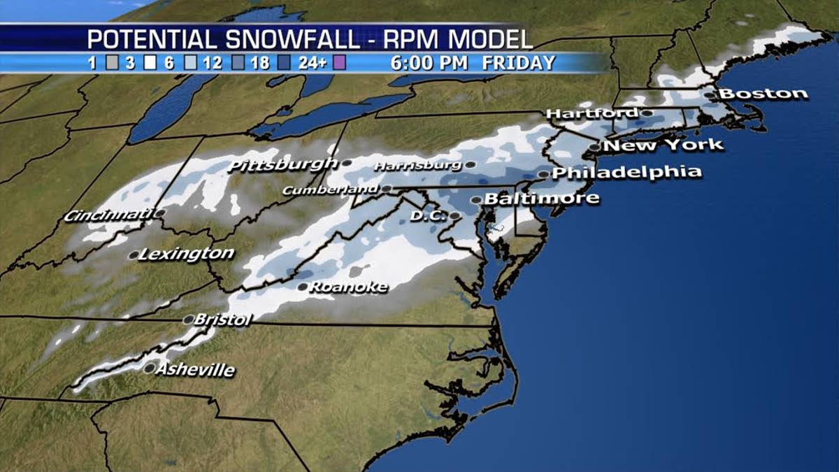 potential snowfall