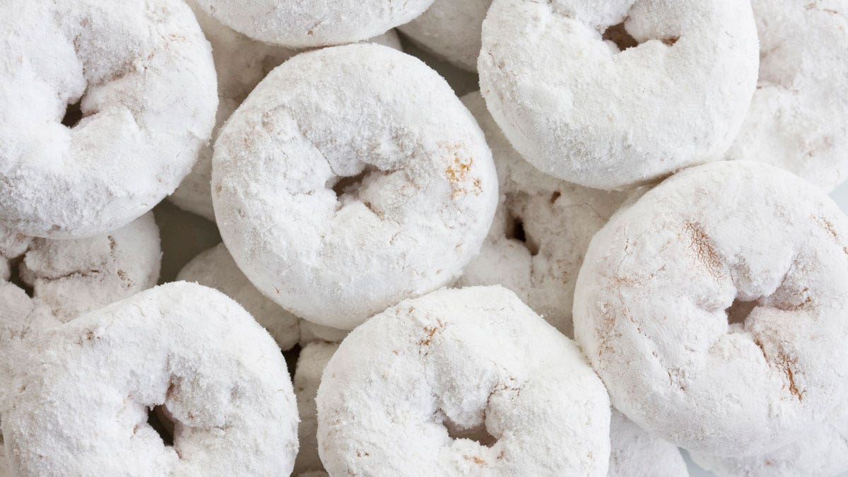 powdered doughnuts istock