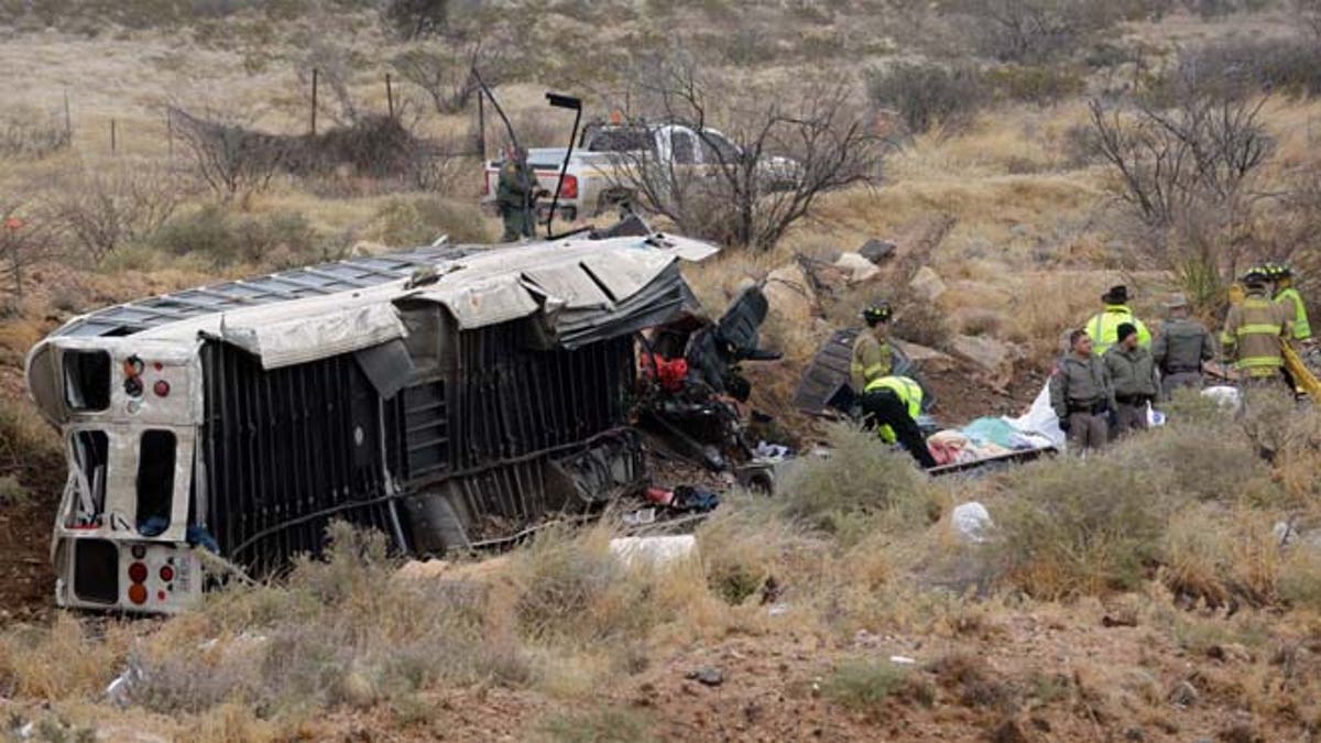 APTOPIX Fatal Wreck Prison Bus