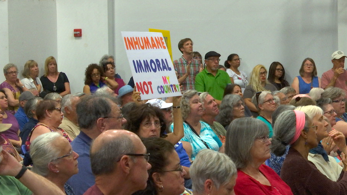 Protester sign