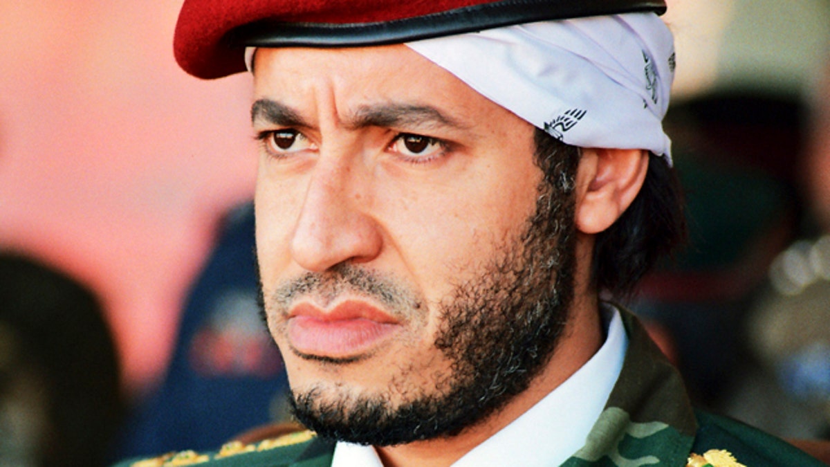 Mideast Libya Gadhafi Son Interpol