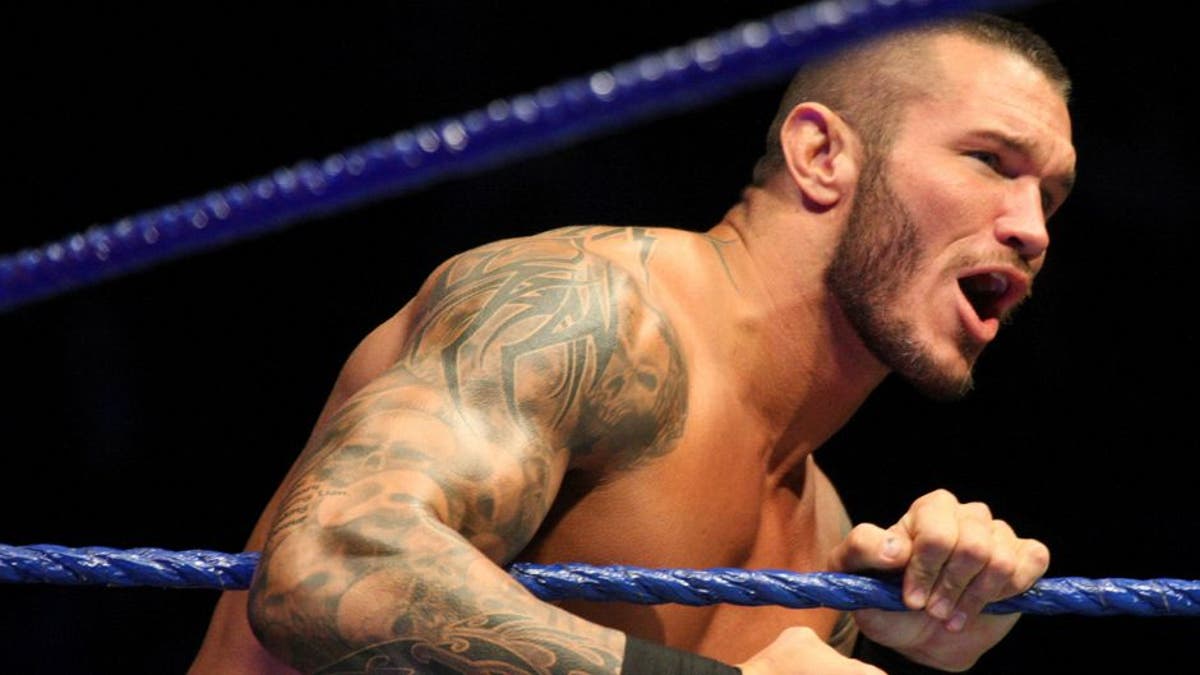 DURBAN, SOUTH AFRICA - JULY 08: World Heavyweight Champion Randy Orton during the WWE Smackdown Live Tour at Westridge Park Tennis Stadium on July 08, 2011 in Durban, South Africa. (Photo by Steve Haag/Gallo Images/Getty Images)