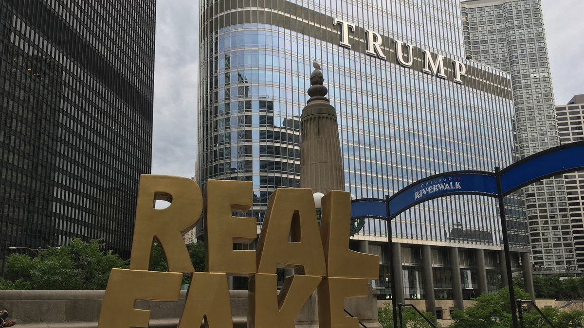 Real Fake- Sculpture Trump Building Chicago FOX