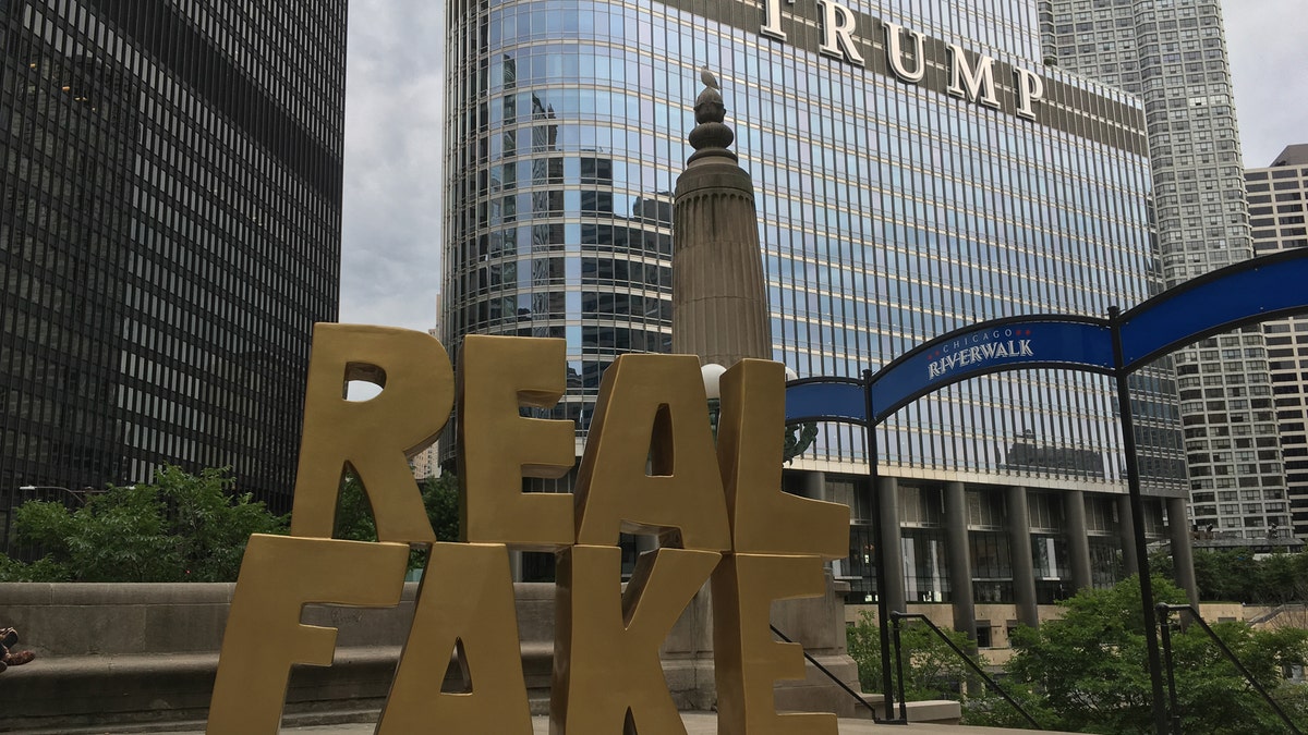 Real Fake- Sculpture Trump Building Chicago FOX