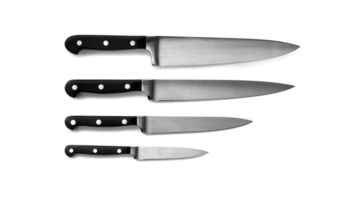 Set of Kitchen Knives Isolated