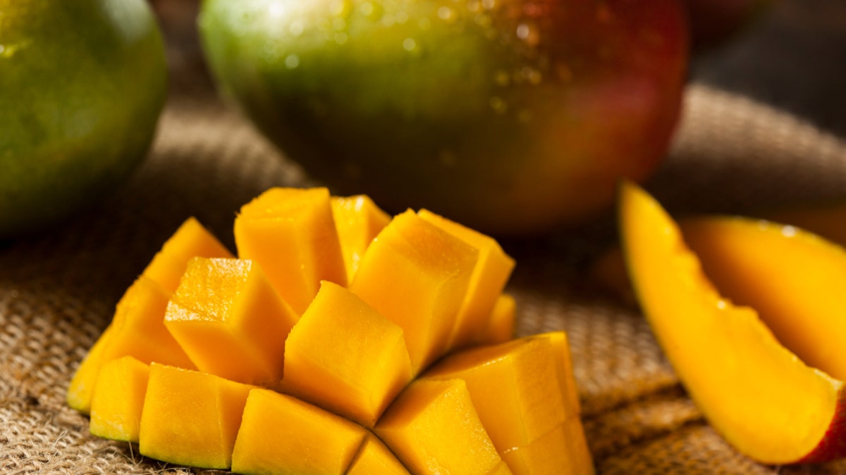 Organic Colorful Ripe Mangos