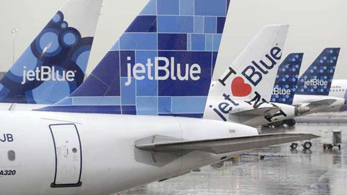 JetBlue airplanes gates at John F. Kennedy International Airport.