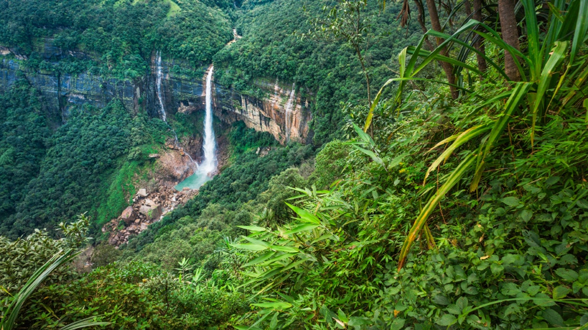 Nohkalikai Waterfall, Khasi Hills, Cherrapunjee, Meghalaya, India.