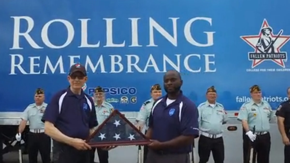 Rolling Remembrance flag