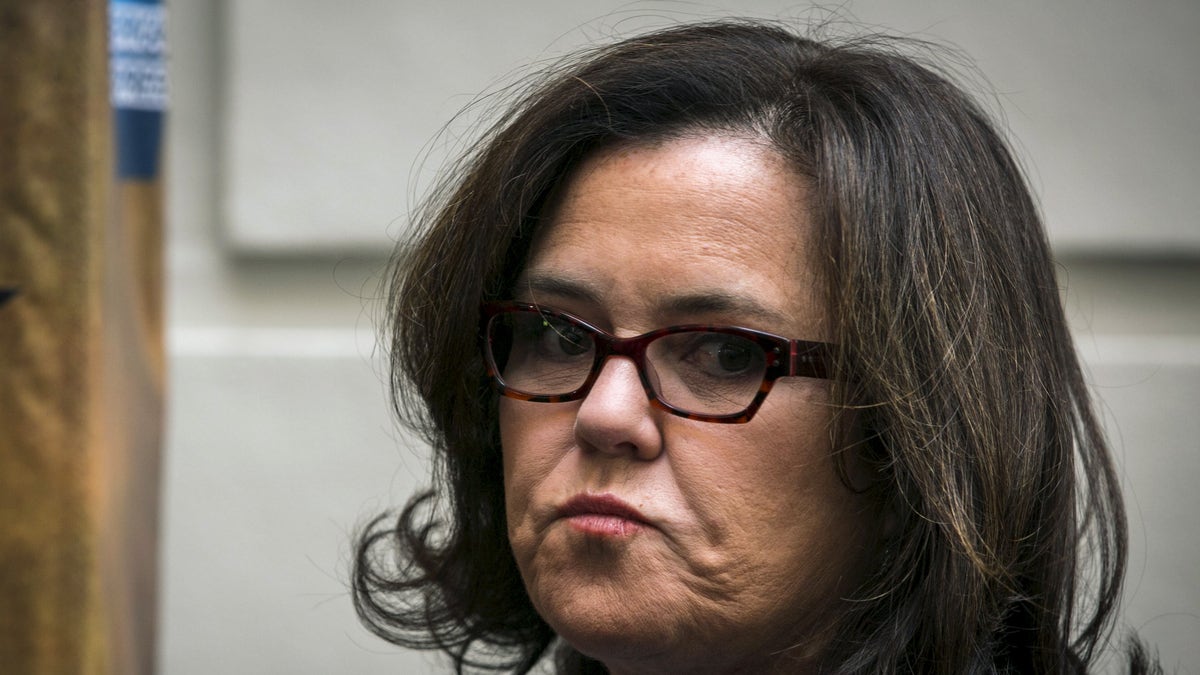 August 6, 2015. Actress Rosie O'Donnell arrives for the opening night of the play 