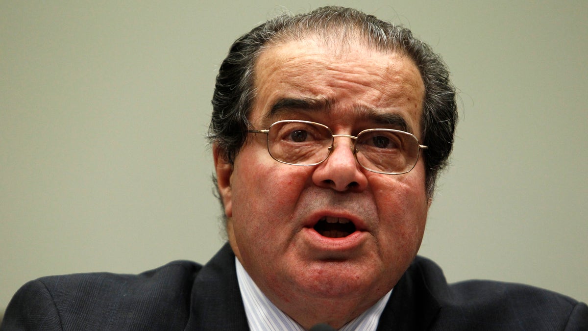 Supreme Court Justice Antonin Scalia testifies earlier  a House Judiciary Commercial and Administrative Law Subcommittee proceeding  connected  ?The Administrative Conference of the United States? connected  Capitol Hill successful  Washington May 20, 2010. REUTERS/Kevin Lamarque (UNITED STATES - Tags: POLITICS) - RTR2E5SN
