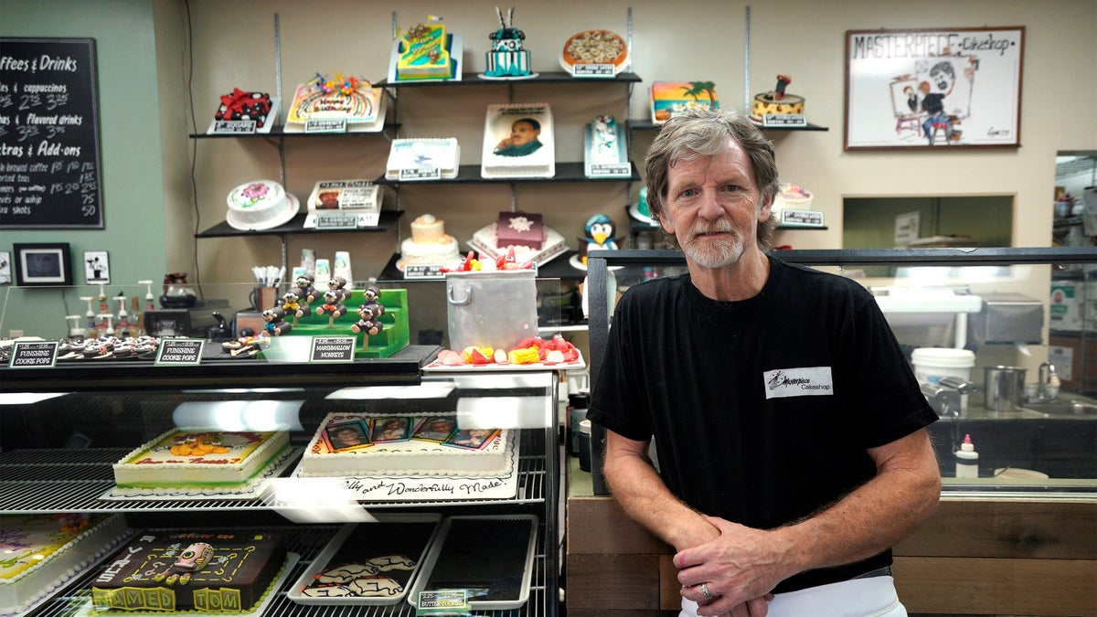 Baker Jack Phillips poses in his Masterpiece Cakeshop in Lakewood, Colorado U.S. September 21, 2017. Picture taken September 21, 2017. REUTERS/Rick Wilking - RC1E6FC20C40