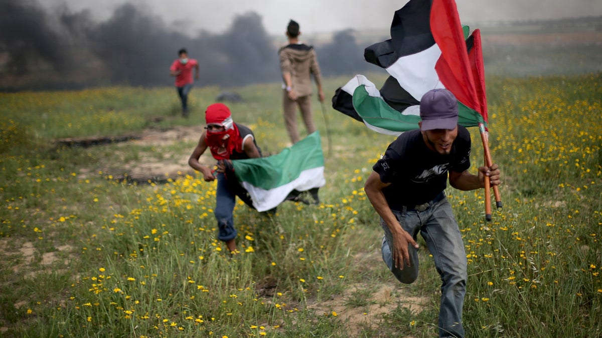 Palestinian demonstrators