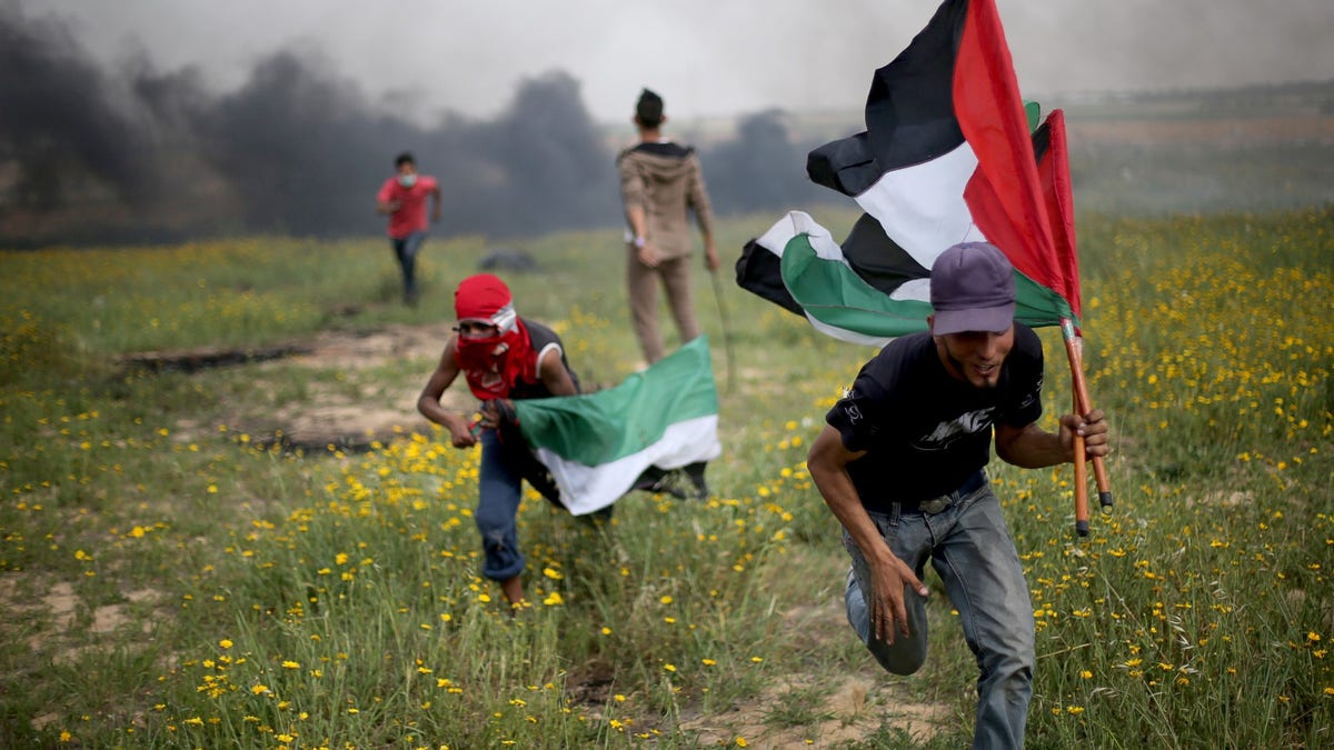 Palestinian demonstrators