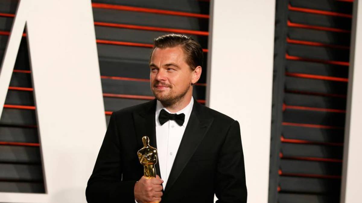 Leonardo DiCaprio wins his first Oscar for "The Revenant" in 2016