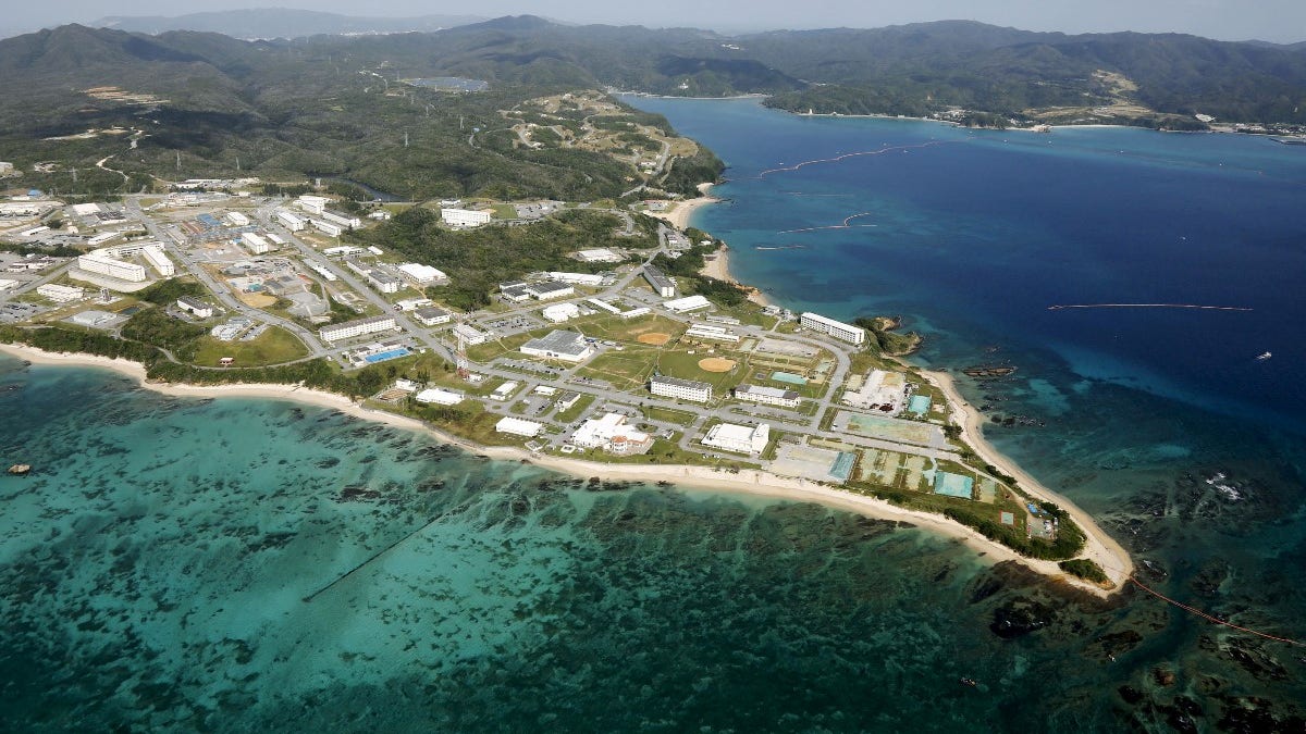 Okinawa coral reefs near military base