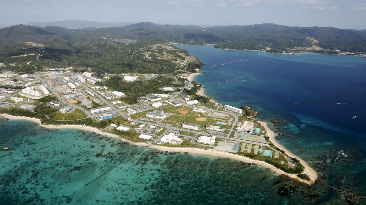 Okinawa coral reefs near military base