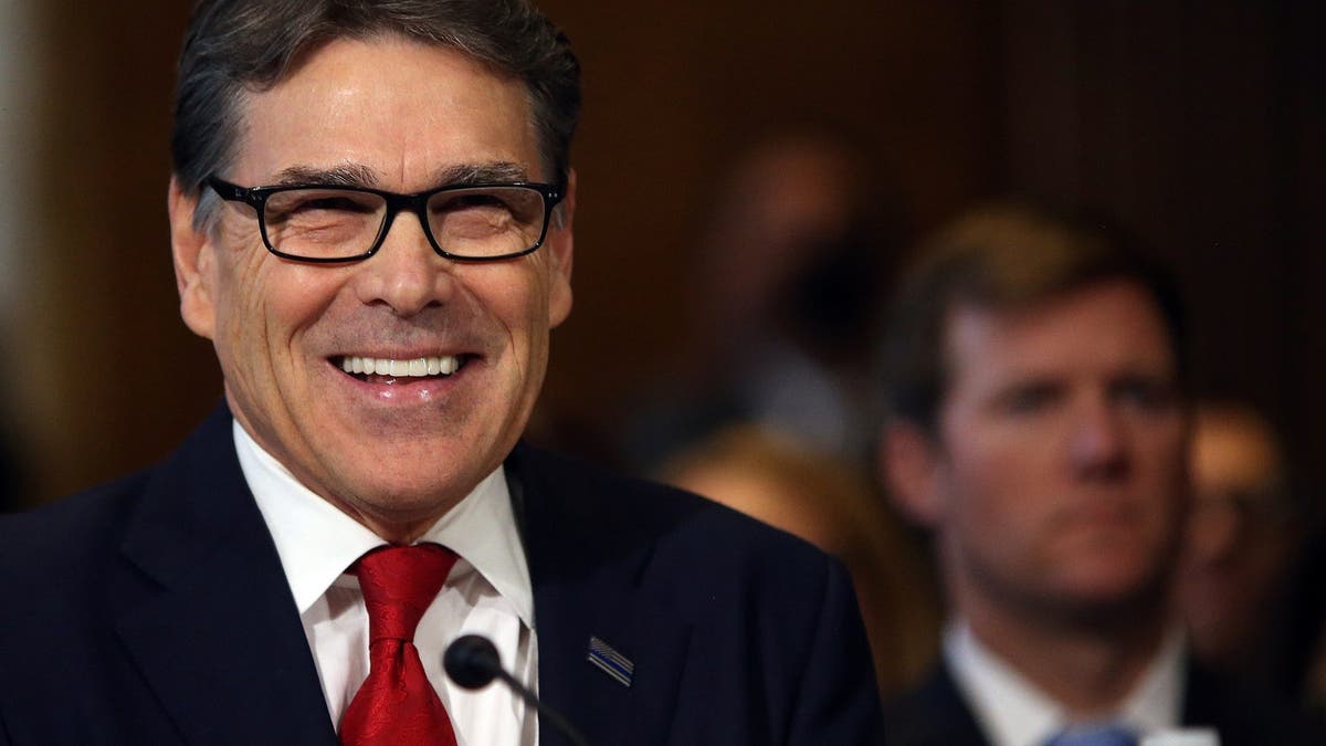 Former Texas Governor Rick Perry testifies before a Senate Energy and Natural Resources Committee hearing on his nomination to be Energy secretary at Capitol Hill in Washington, U.S., January 19, 2017. REUTERS/Carlos Barria - RC145B390900