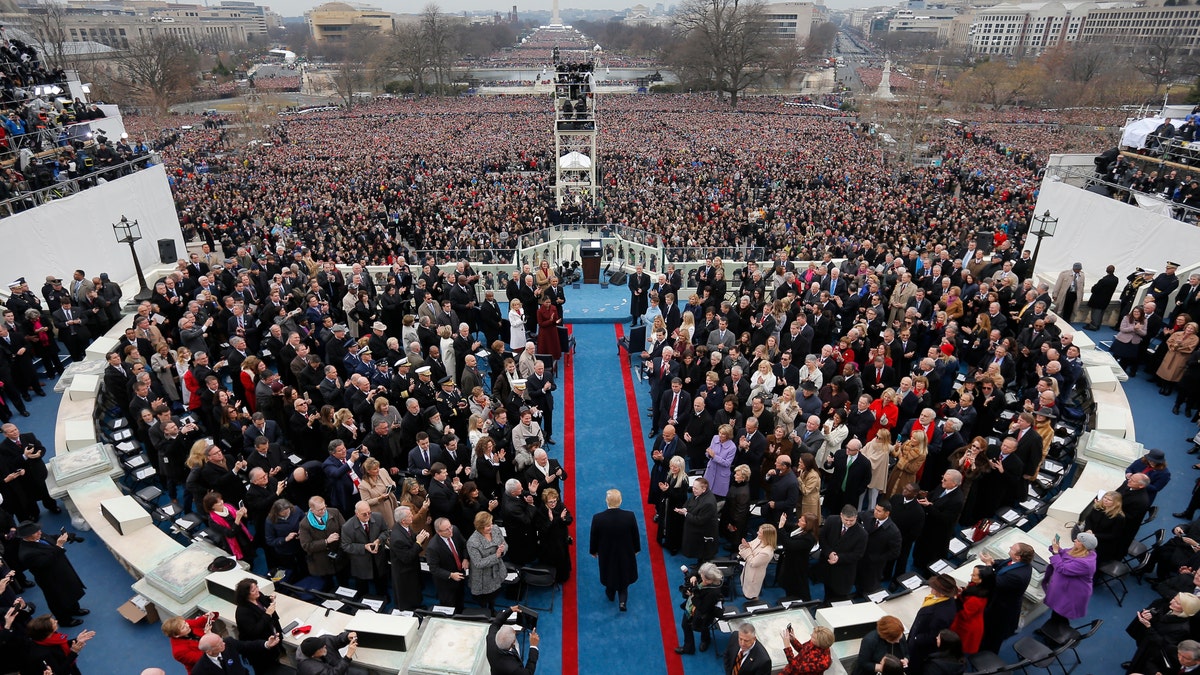 U.S. President-elect Donald Trump arrives for the inauguration ceremonies swearing him in as the 45th president of the United States on the West front of the U.S. Capitol in Washington, U.S., January 20, 2017.  REUTERS/Brian Snyder   TPX IMAGES OF THE DAY    - RTSWI8D