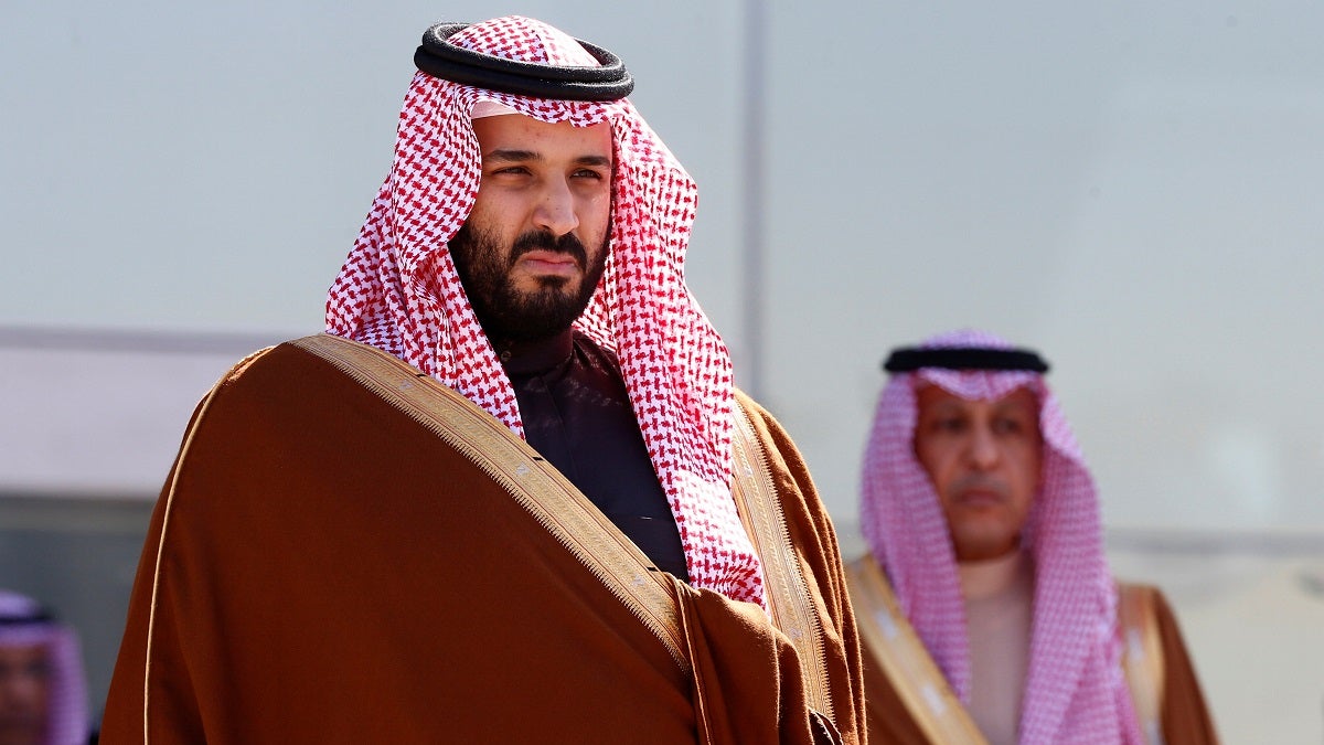 Saudi Deputy Crown Prince Mohammed bin Salman attends a graduation ceremony and air show marking the 50th anniversary of the founding of King Faisal Air College in Riyadh, Saudi Arabia, January 25, 2017. REUTERS/Faisal Al Nasser - RTSXABA