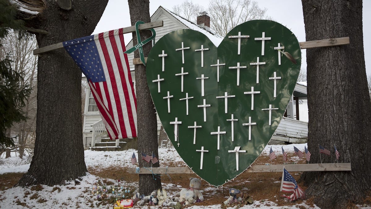 A Sandy Hook Elementary School memorial