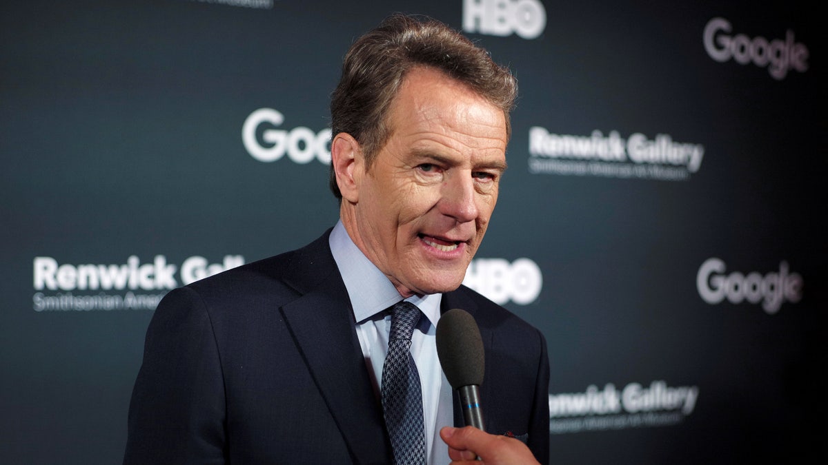 Actor Bryan Cranston speaks to the media at the Google, HBO and the Smithsonians American Art Museum Celebration of Creativity cocktail party to celebrate the White House Correspondents' Association dinner weekend in Washington, U.S., April 29, 2016. REUTERS/Joshua Roberts - RTX2C7WH