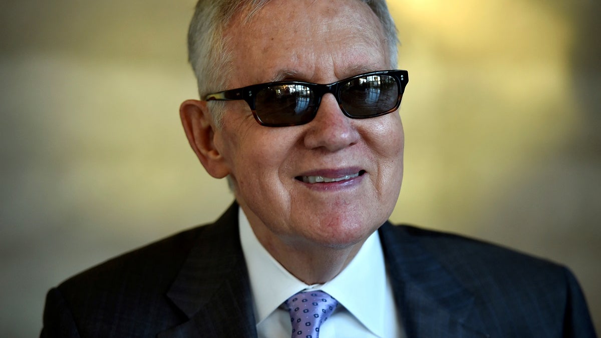 U.S. Senator Harry Reid (D-NV) smiles during an interview with Reuters in Las Vegas, Nevada, U.S. August 25, 2016. Picture taken August 25, 2016. To match Interview USA-ELECTION/NEVADA-SENATE REUTERS/David Becker - RTX2NHL3