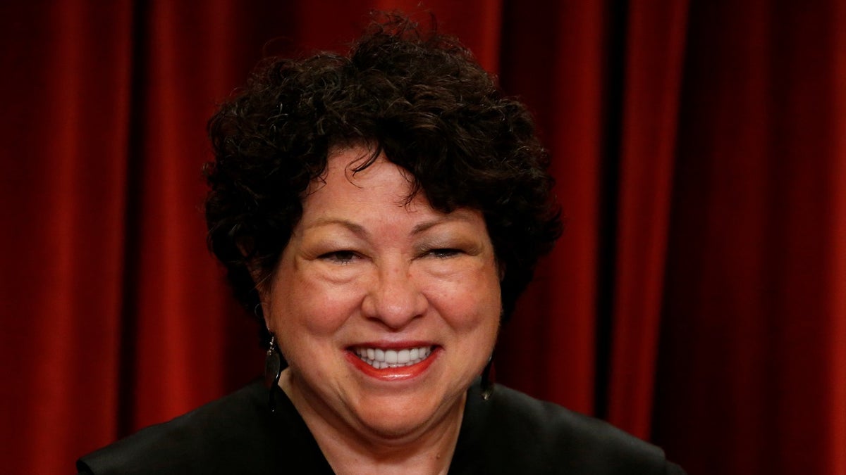 U.S. Supreme Court Justice Sonia Sotomayor participates in taking a new family photo with her fellow justices at the Supreme Court building in Washington, D.C., U.S., June 1, 2017. REUTERS/Jonathan Ernst - RC12A0609960